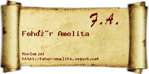 Fehér Amelita névjegykártya