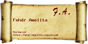 Fehér Amelita névjegykártya